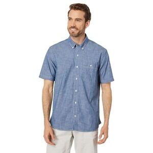 L.L. Bean Comfort Stretch Chambray Shirt Mens XL Slightly Fitted Blue Indigo Top